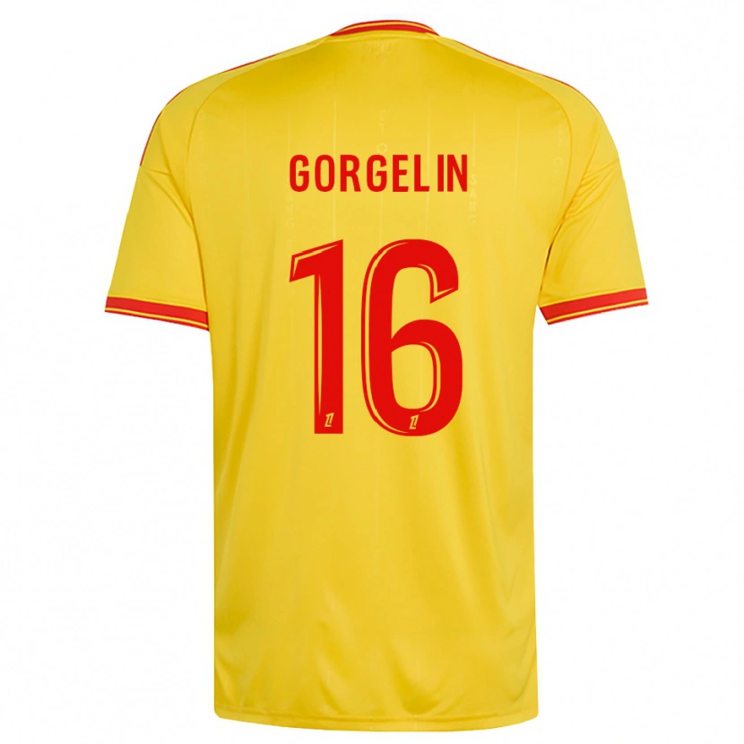 Danxen Homem Camisola Mathieu Gorgelin #16 Dourado Laranja Vermelho Principal 2026/27 Camisa