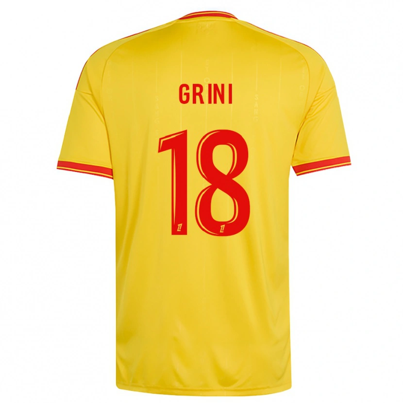 Danxen Homem Camisola Ilyes Grini #18 Dourado Laranja Vermelho Principal 2026/27 Camisa