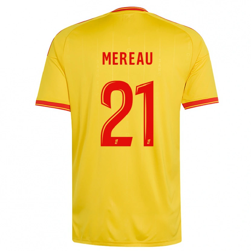 Danxen Homem Camisola Alizée Mereau #21 Dourado Laranja Vermelho Principal 2026/27 Camisa