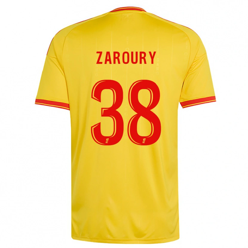 Danxen Homem Camisola Anass Zaroury #38 Dourado Laranja Vermelho Principal 2026/27 Camisa