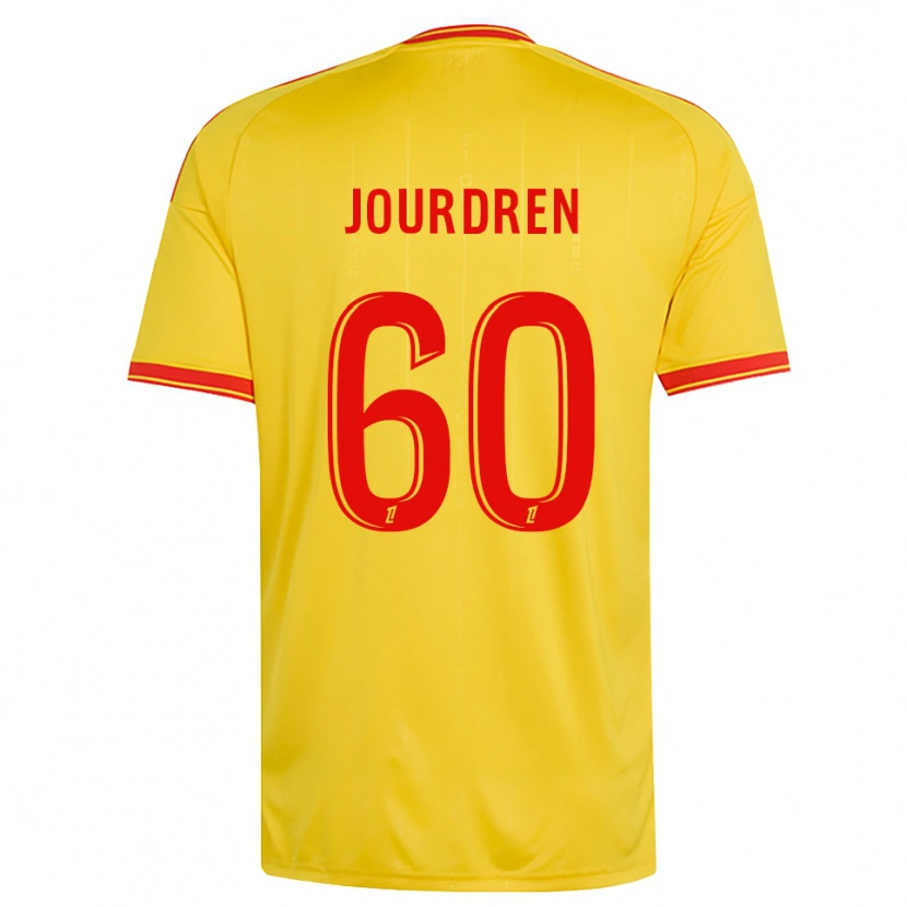 Danxen Homem Camisola Ilan Jourdren #60 Dourado Laranja Vermelho Principal 2026/27 Camisa