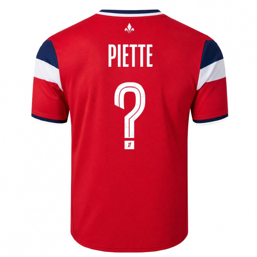 Danxen Homem Camisola Déborah Piette #0 Vermelho Branco Azul Real Principal 2026/27 Camisa