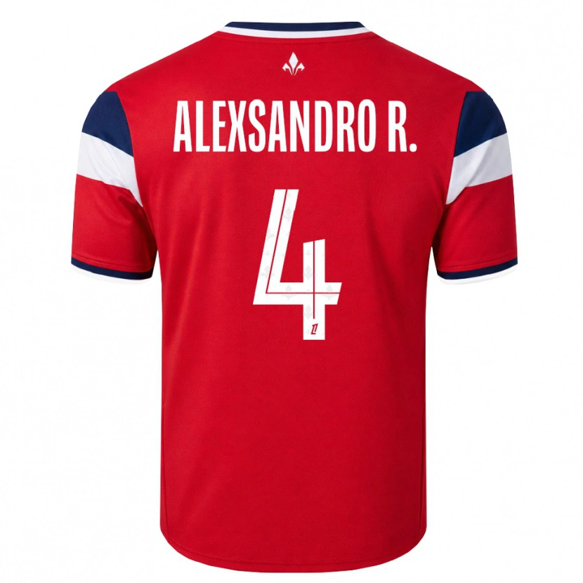 Danxen Homem Camisola Alexsandro Victor De Souza Ribeiro #4 Vermelho Branco Azul Real Principal 2026/27 Camisa