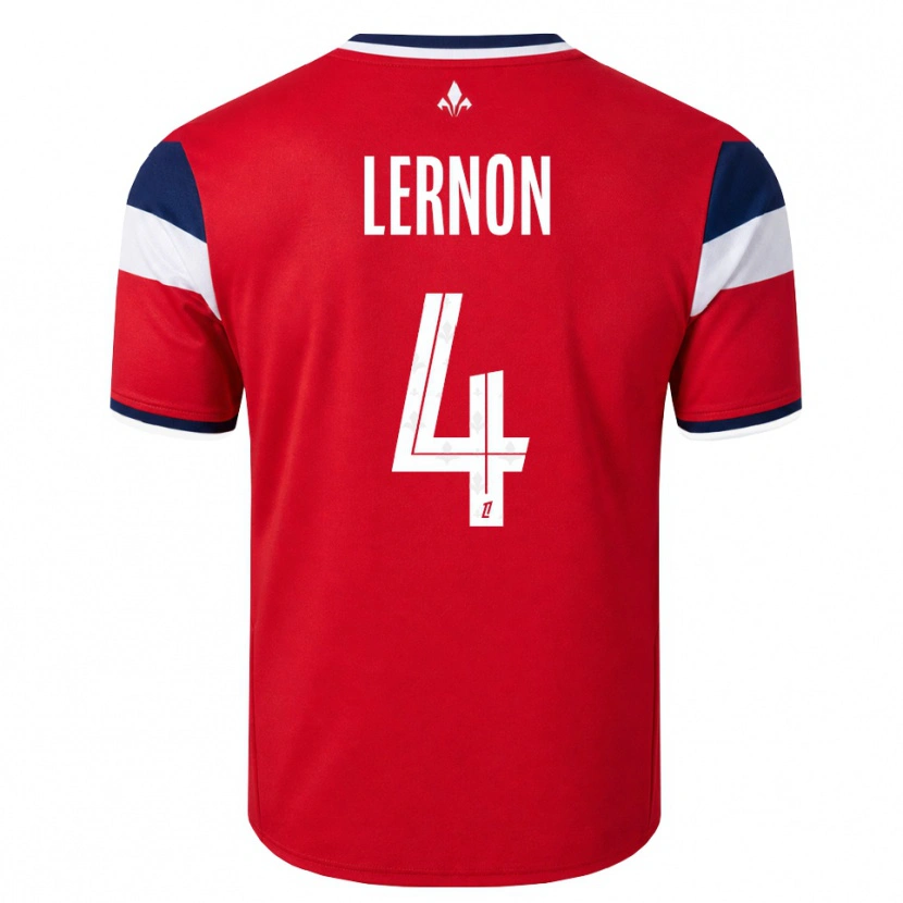 Danxen Homem Camisola Jessica Lernon #4 Vermelho Branco Azul Real Principal 2026/27 Camisa