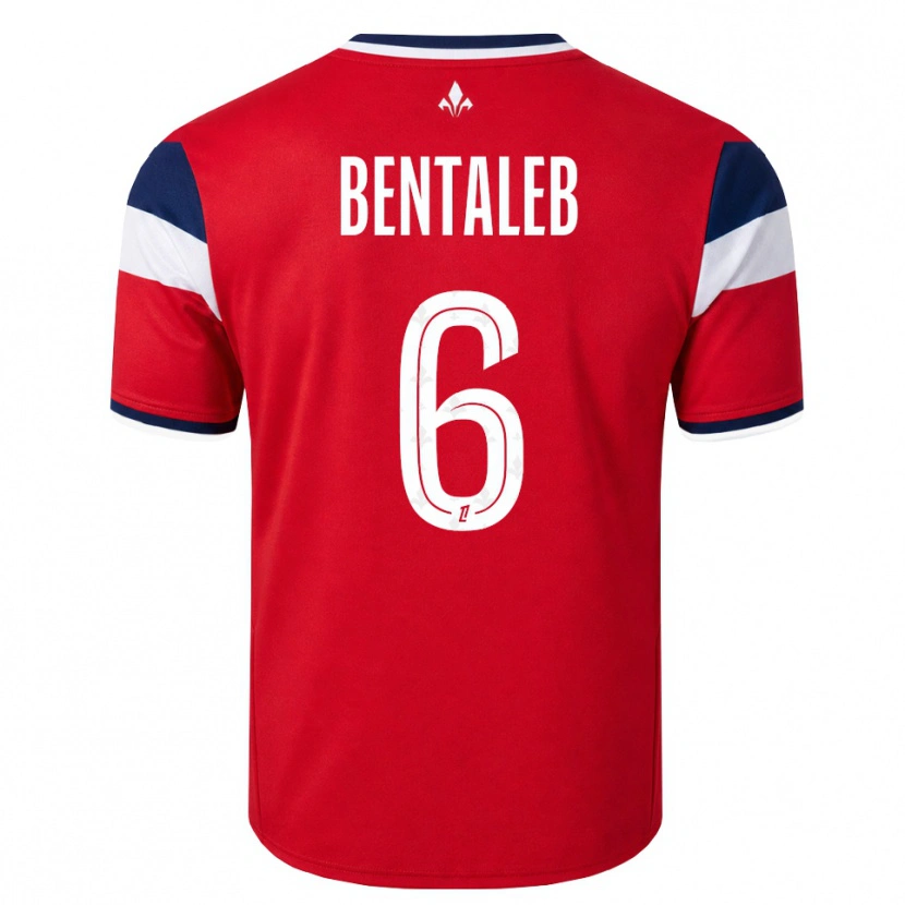 Danxen Homem Camisola Nabil Bentaleb #6 Vermelho Branco Azul Real Principal 2026/27 Camisa