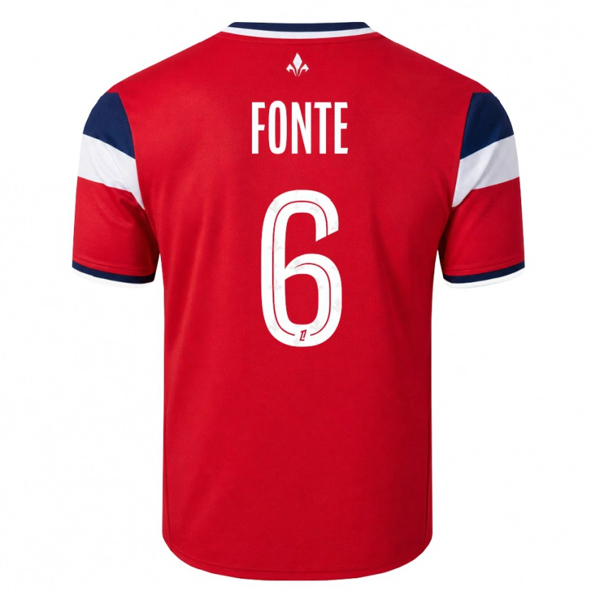 Danxen Homem Camisola Jose Fonte #6 Vermelho Branco Azul Real Principal 2026/27 Camisa