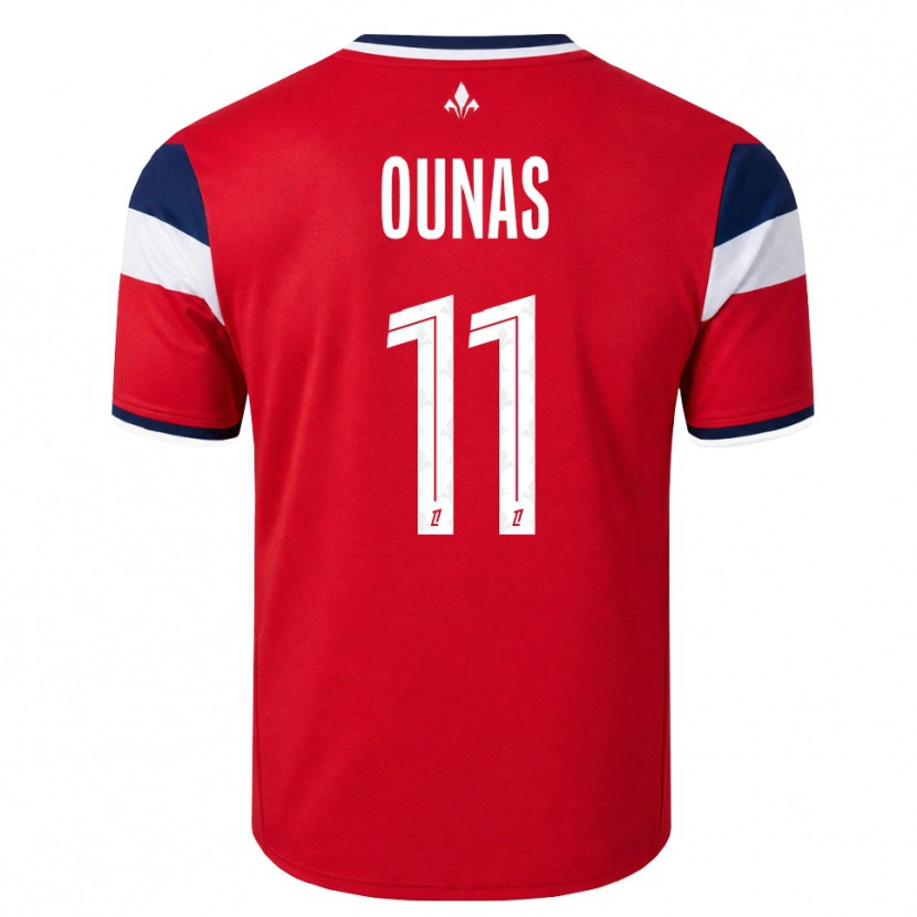 Danxen Homem Camisola Adam Ounas #11 Vermelho Branco Azul Real Principal 2026/27 Camisa