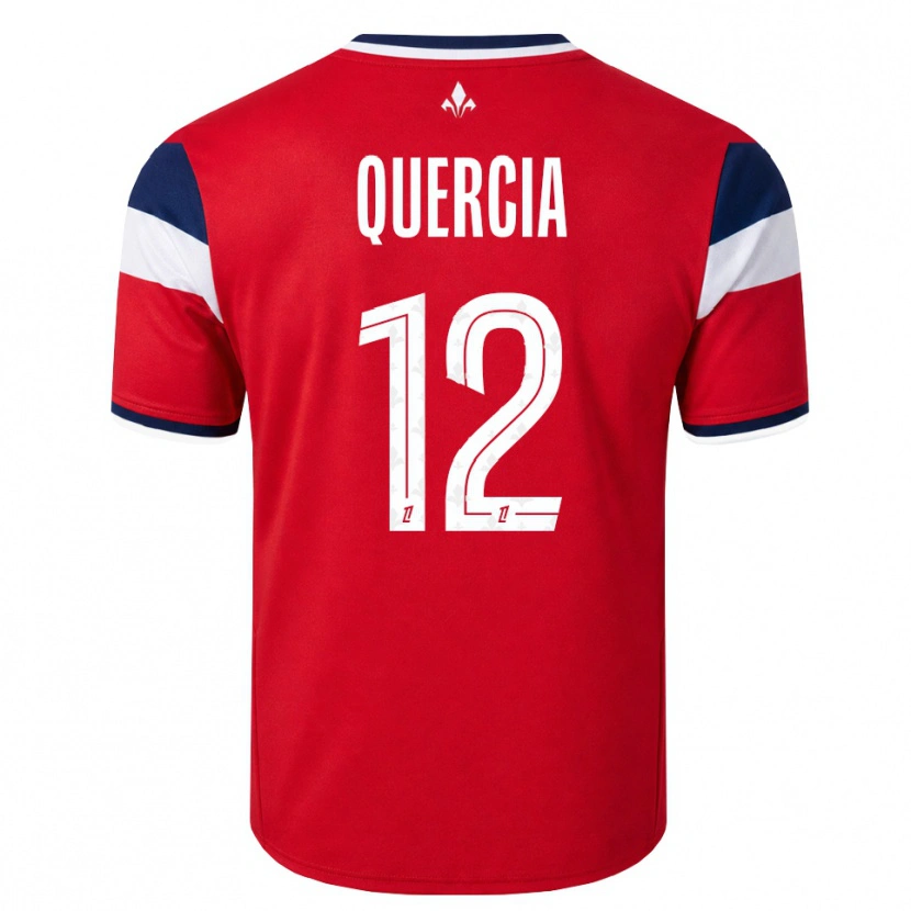 Danxen Homem Camisola Léo Quercia #12 Vermelho Branco Azul Real Principal 2026/27 Camisa