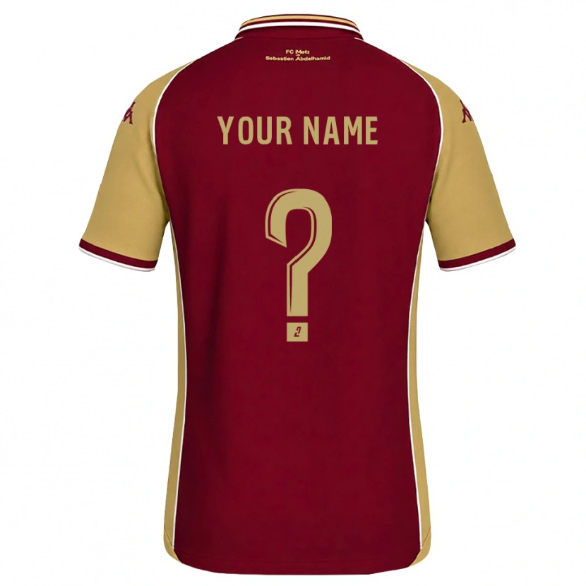 Danxen Homem Camisola Seu Nome #0 Dourado Vermelho Escuro Principal 2026/27 Camisa