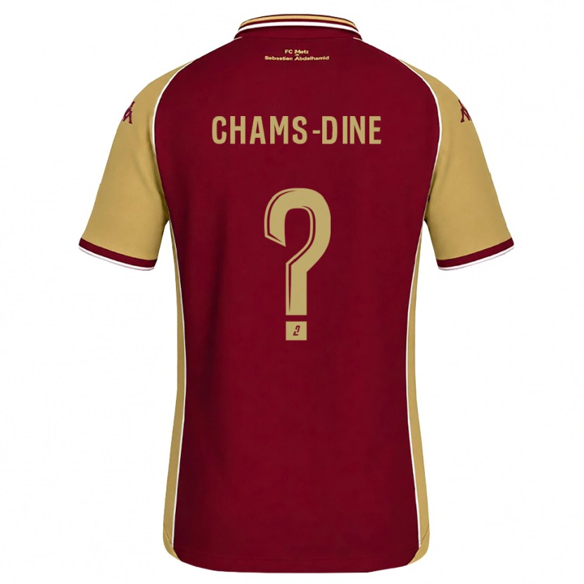 Danxen Homem Camisola Adam Chams-Dine #0 Dourado Vermelho Escuro Principal 2026/27 Camisa