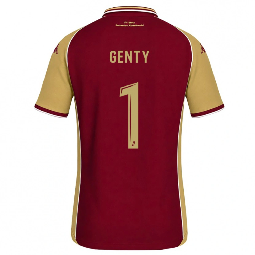 Danxen Homem Camisola Julie Genty #1 Dourado Vermelho Escuro Principal 2026/27 Camisa