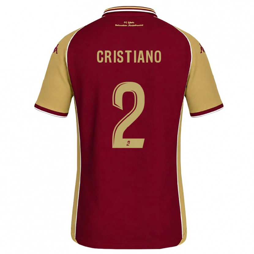Danxen Homem Camisola Cristiano De Castro Rolo #2 Dourado Vermelho Escuro Principal 2026/27 Camisa