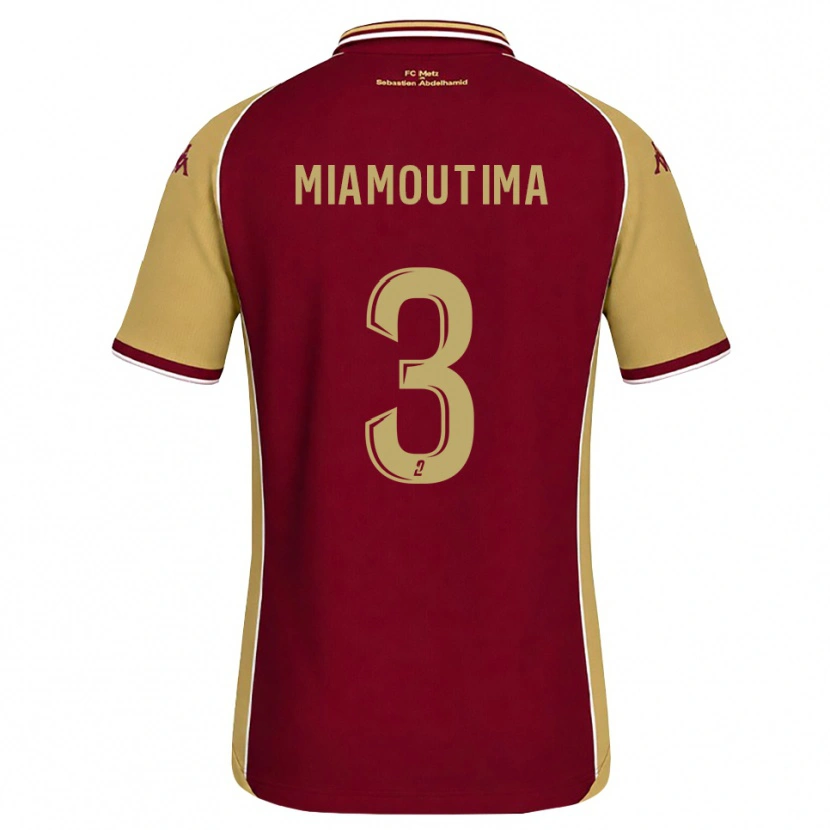 Danxen Homem Camisola Harly-James Miamoutima #3 Dourado Vermelho Escuro Principal 2026/27 Camisa