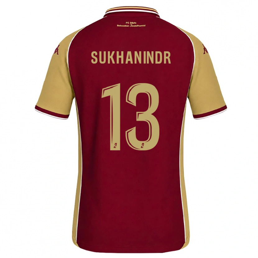 Danxen Homem Camisola Suparith Sukhanindr #13 Dourado Vermelho Escuro Principal 2026/27 Camisa