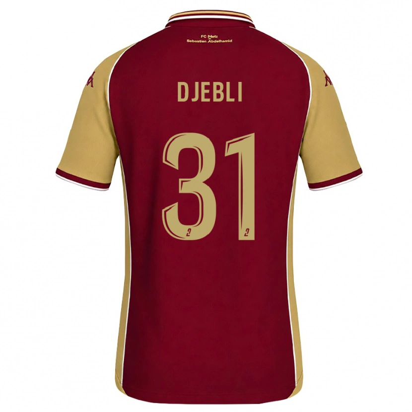 Danxen Homem Camisola Assia Djebli #31 Dourado Vermelho Escuro Principal 2026/27 Camisa