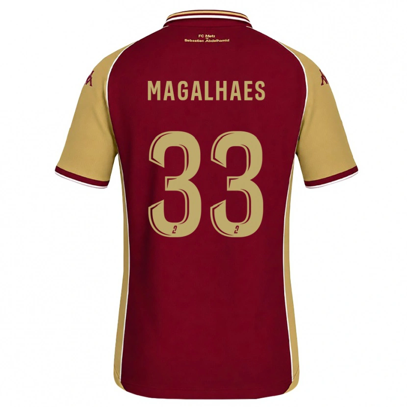 Danxen Homem Camisola Manon Magalhaes #33 Dourado Vermelho Escuro Principal 2026/27 Camisa