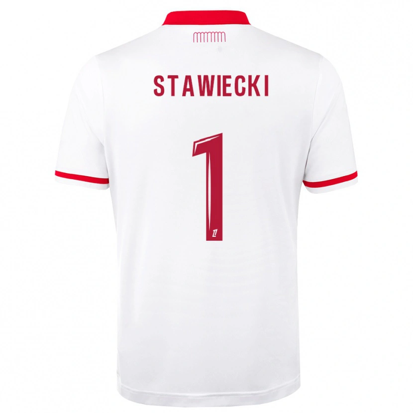 Danxen Homem Camisola Jules Stawiecki #1 Vermelho Branco Principal 2026/27 Camisa