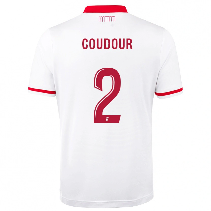 Danxen Homem Camisola Mathis Coudour #2 Vermelho Branco Principal 2026/27 Camisa