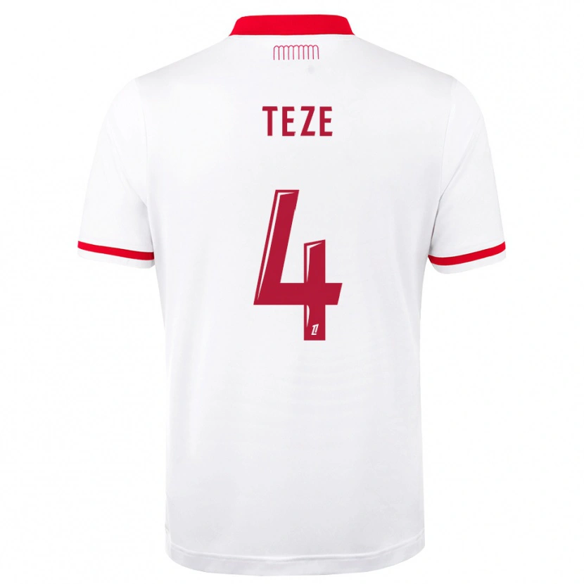 Danxen Homem Camisola Jordan Teze #4 Vermelho Branco Principal 2026/27 Camisa