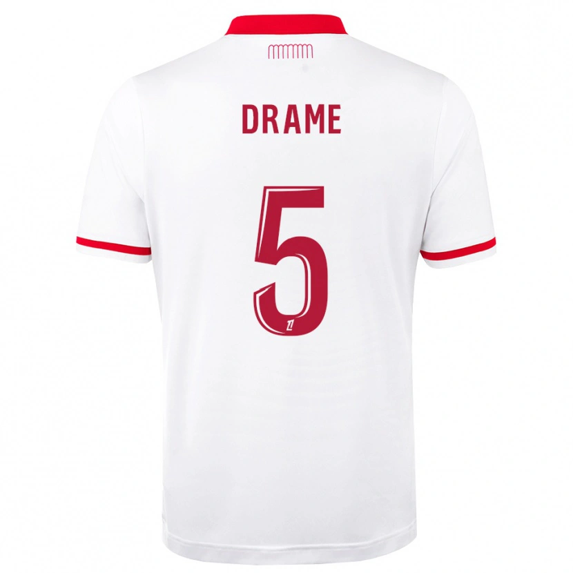 Danxen Homem Camisola Massiremba Dramé #5 Vermelho Branco Principal 2026/27 Camisa