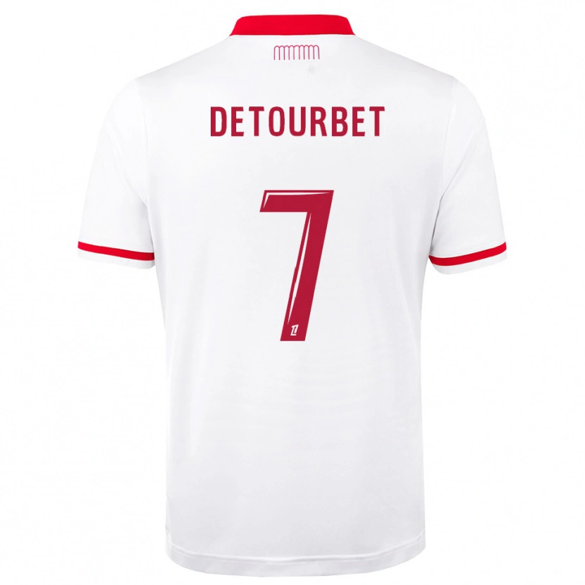 Danxen Homem Camisola Mathys Detourbet #7 Vermelho Branco Principal 2026/27 Camisa