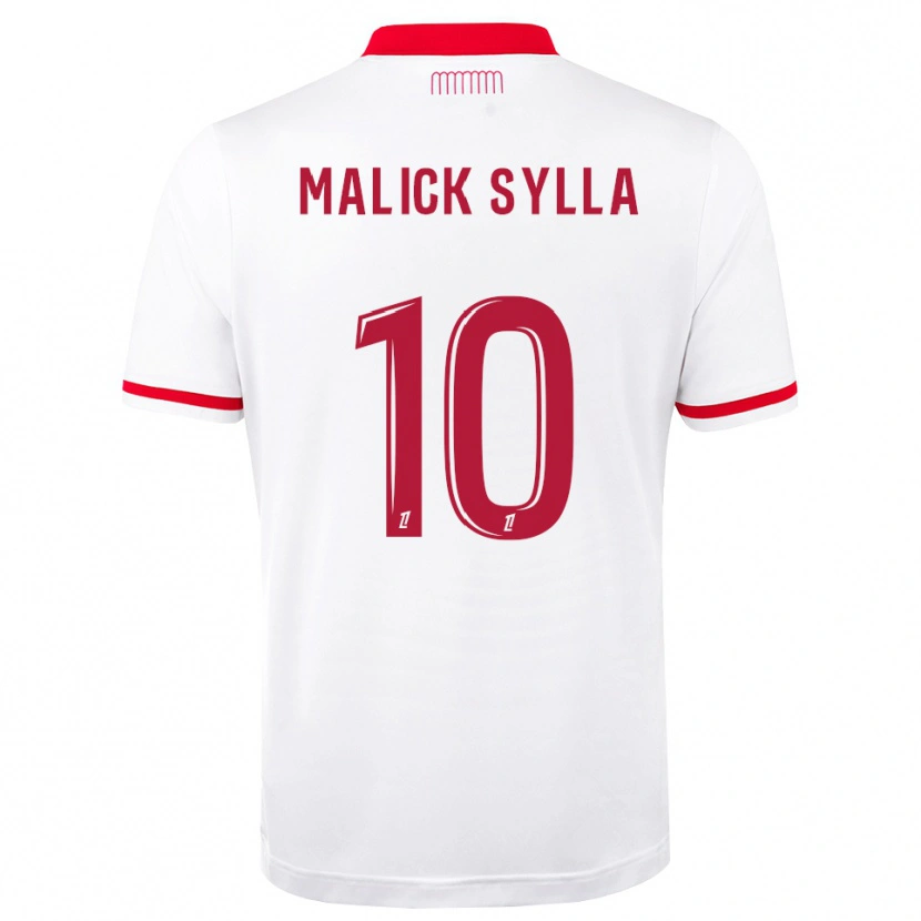 Danxen Homem Camisola Malick Sylla #10 Vermelho Branco Principal 2026/27 Camisa
