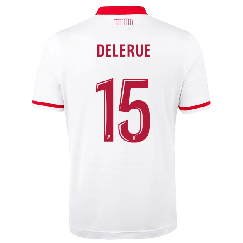 Danxen Homem Camisola Frank Delerue #15 Vermelho Branco Principal 2026/27 Camisa