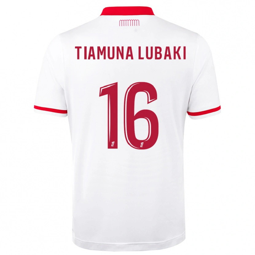 Danxen Homem Camisola Loïc Tiamuna Lubaki #16 Vermelho Branco Principal 2026/27 Camisa