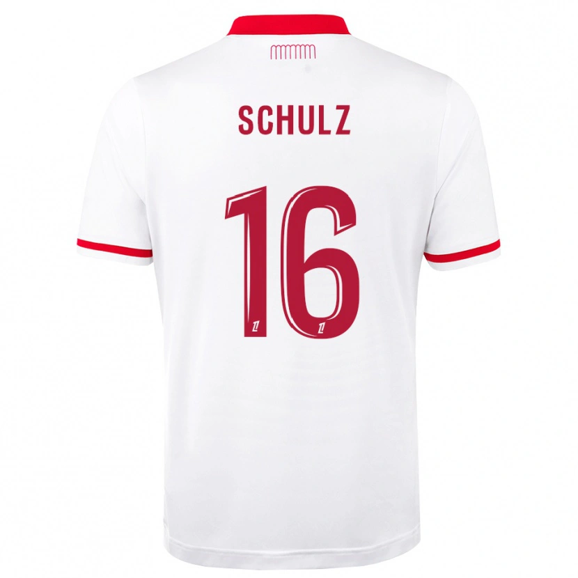 Danxen Homem Camisola Ethan Schulz #16 Vermelho Branco Principal 2026/27 Camisa