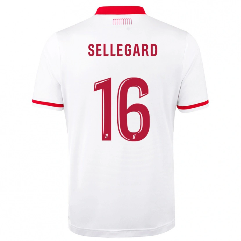 Danxen Homem Camisola Alexander Sellegard #16 Vermelho Branco Principal 2026/27 Camisa