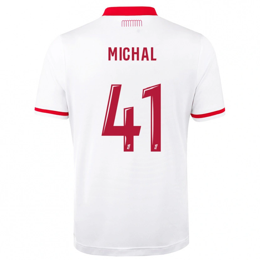 Danxen Homem Camisola Lucas Michal #41 Vermelho Branco Principal 2026/27 Camisa