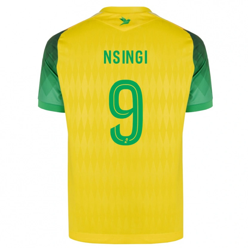 Danxen Homem Camisola Plamedi Nsingi #9 Amarelo Verde Vermelho Principal 2026/27 Camisa