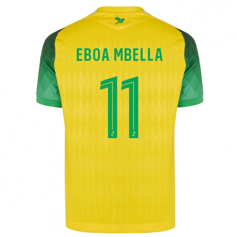 Danxen Homem Camisola Eden Eboa Mbella #11 Amarelo Verde Vermelho Principal 2026/27 Camisa