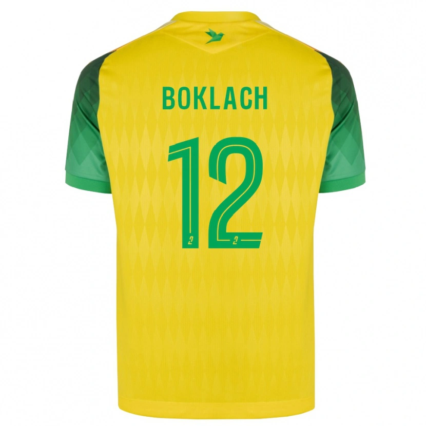 Danxen Homem Camisola Kateryna Boklach #12 Amarelo Verde Vermelho Principal 2026/27 Camisa