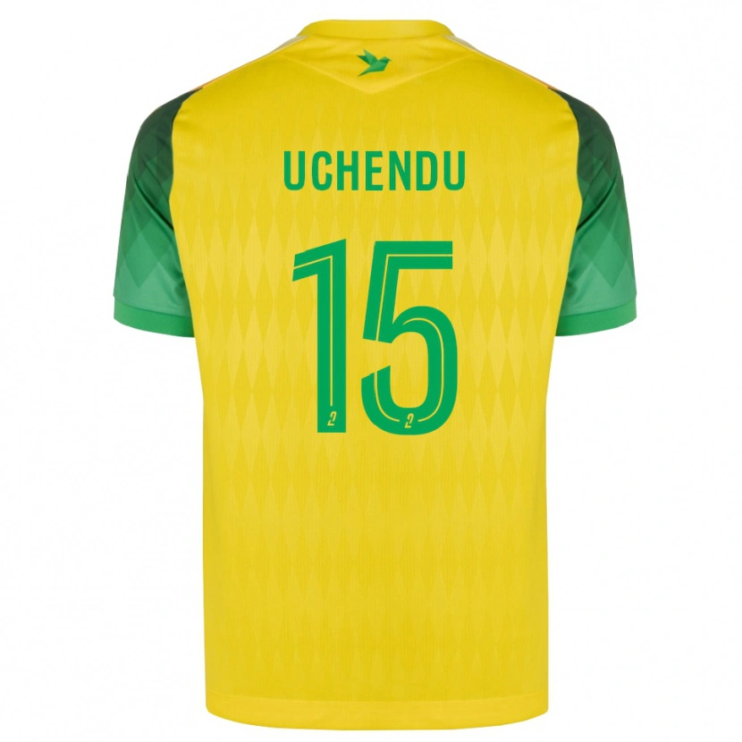 Danxen Homem Camisola Chinaza Uchendu #15 Amarelo Verde Vermelho Principal 2026/27 Camisa
