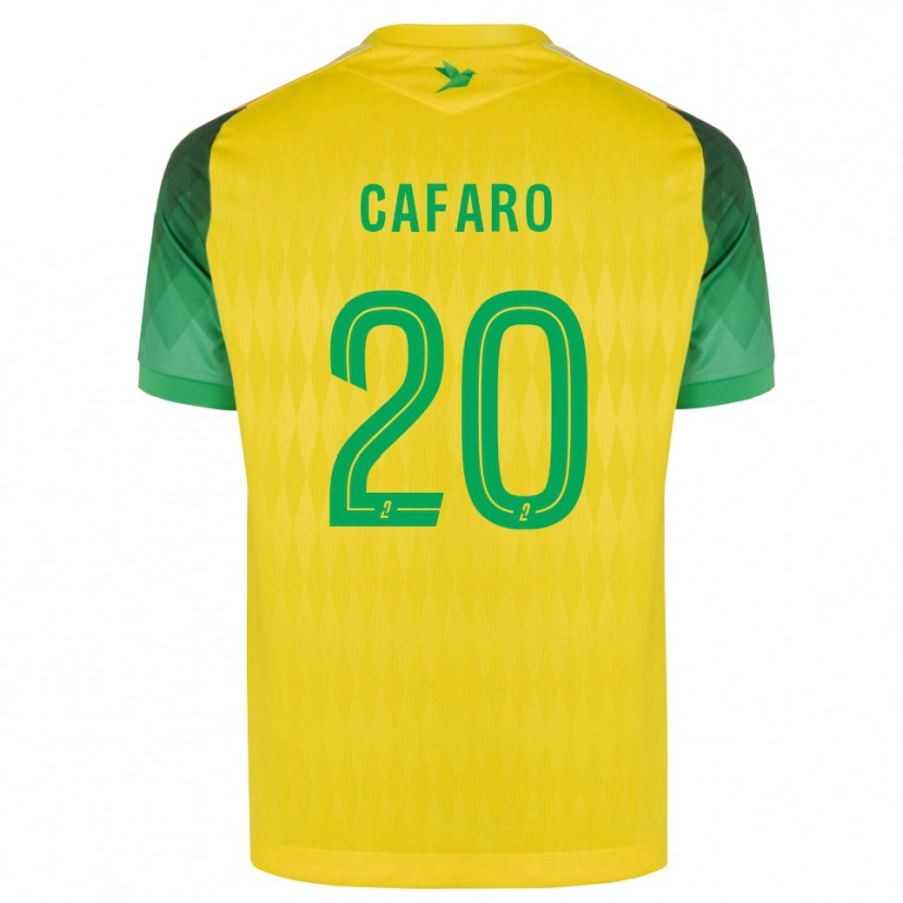 Danxen Homem Camisola Mathieu Cafaro #20 Amarelo Verde Vermelho Principal 2026/27 Camisa