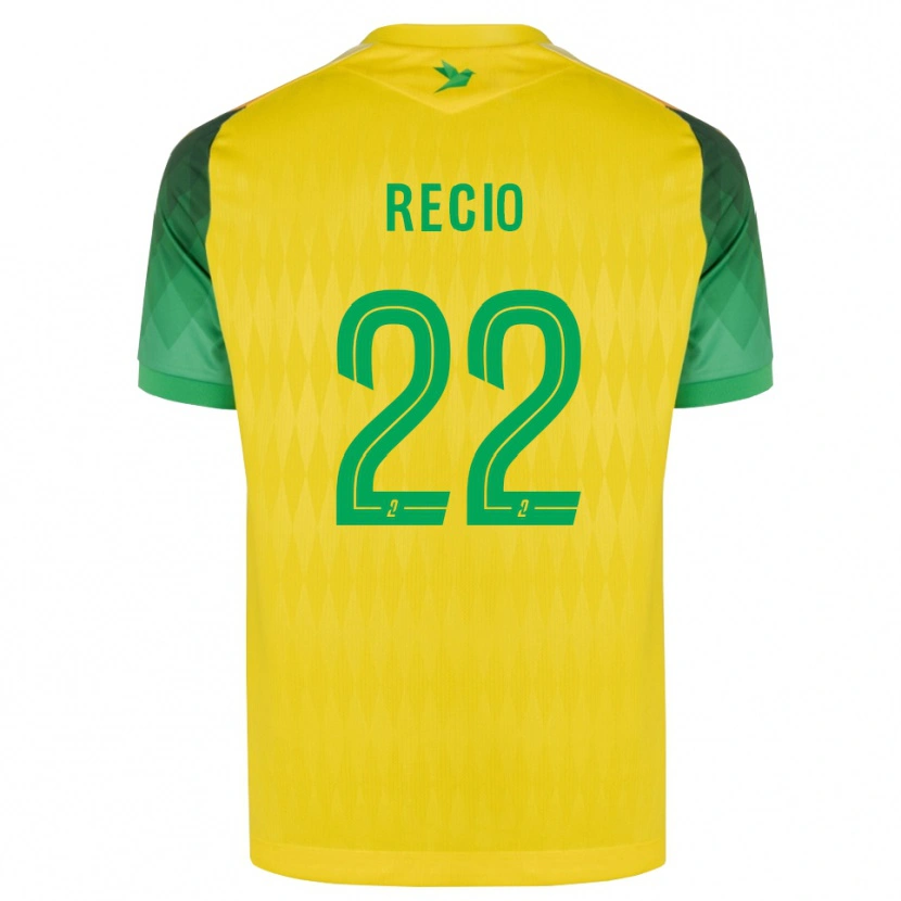 Danxen Homem Camisola Andrea Recio #22 Amarelo Verde Vermelho Principal 2026/27 Camisa