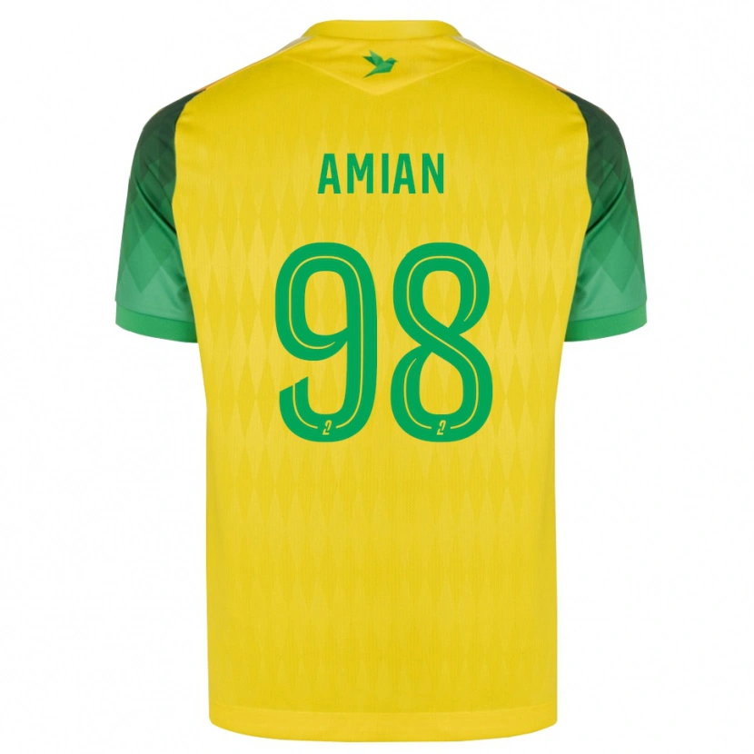 Danxen Homem Camisola Kelvin Amian #98 Amarelo Verde Vermelho Principal 2026/27 Camisa