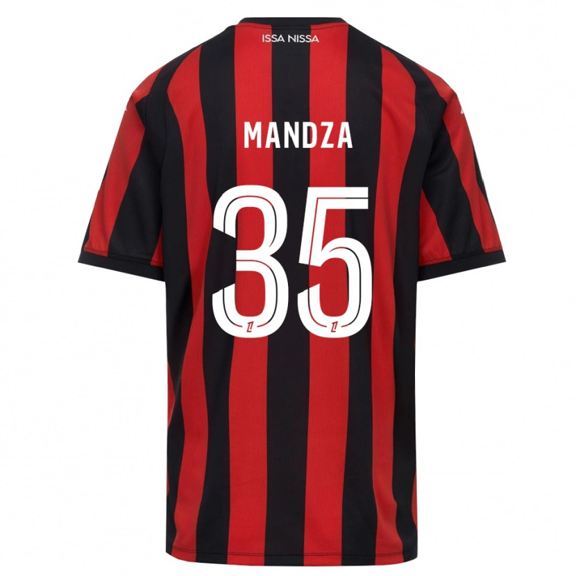 Danxen Homem Camisola Xavier Mandza #35 Vermelho Preto Branco Principal 2026/27 Camisa