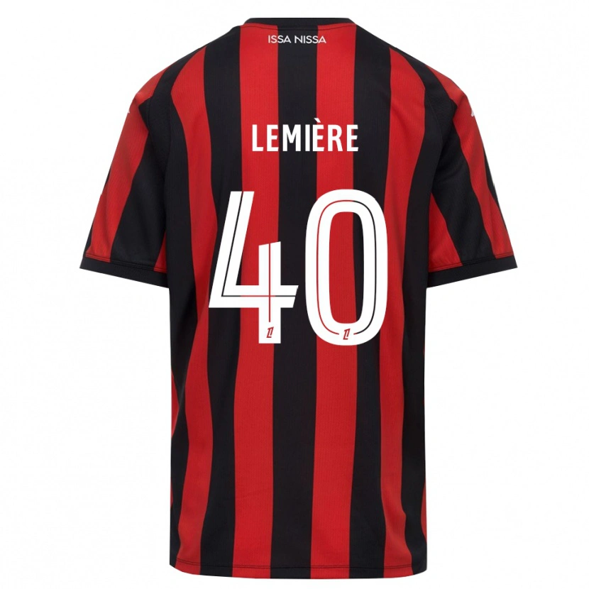 Danxen Homem Camisola Pauline Lemière #40 Vermelho Preto Branco Principal 2026/27 Camisa