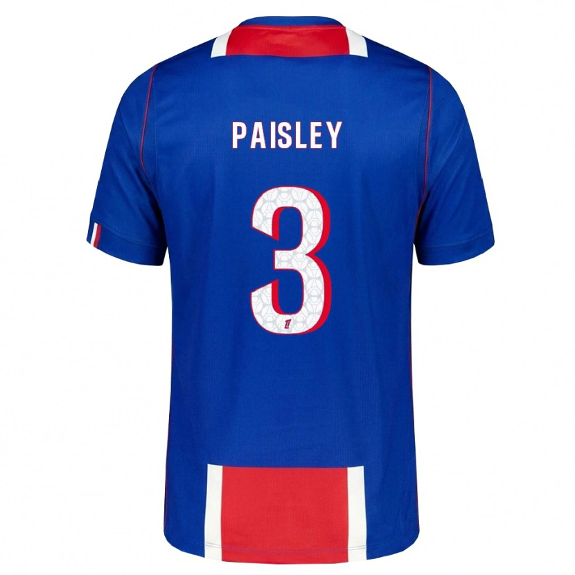 Danxen Homem Camisola Jarell Paisley #3 Vermelho Branco Azul Principal 2026/27 Camisa