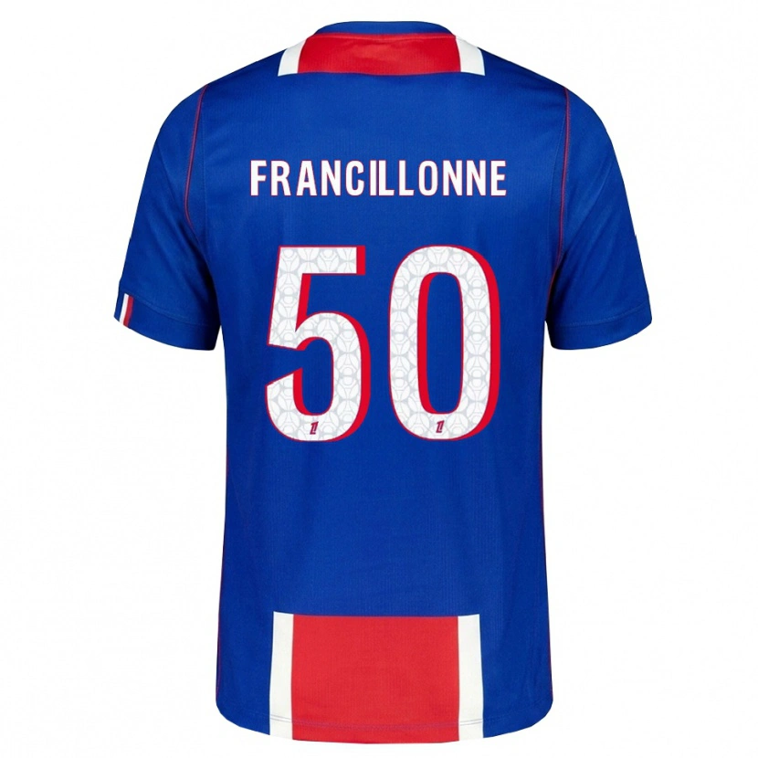 Danxen Homem Camisola Bryan Francillonne #50 Vermelho Branco Azul Principal 2026/27 Camisa