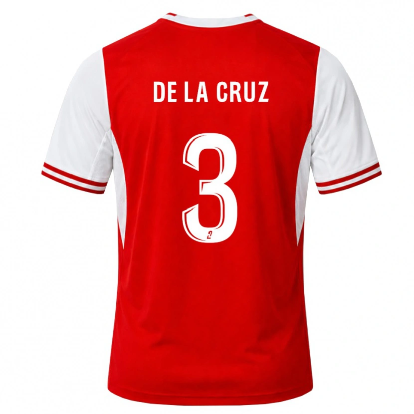 Danxen Homem Camisola Maiky De La Cruz #3 Vermelho Branco Principal 2026/27 Camisa