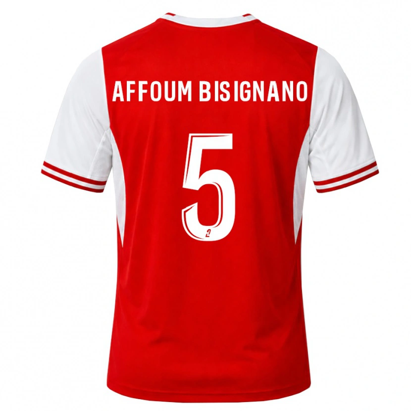 Danxen Homem Camisola Layan Affoum Bisignano #5 Vermelho Branco Principal 2026/27 Camisa