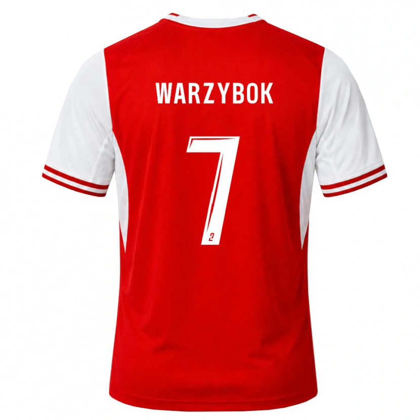 Danxen Homem Camisola Olivier Warzybok #7 Vermelho Branco Principal 2026/27 Camisa