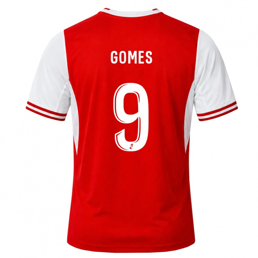 Danxen Homem Camisola Mélissa Gomes #9 Vermelho Branco Principal 2026/27 Camisa
