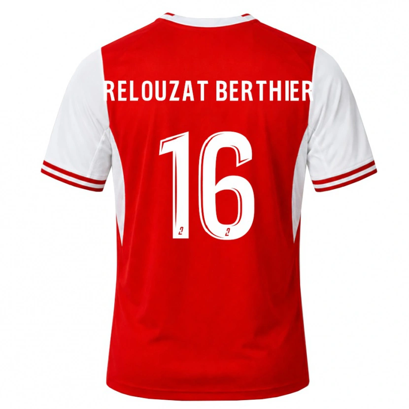 Danxen Homem Camisola Maxime Relouzat Berthier #16 Vermelho Branco Principal 2026/27 Camisa