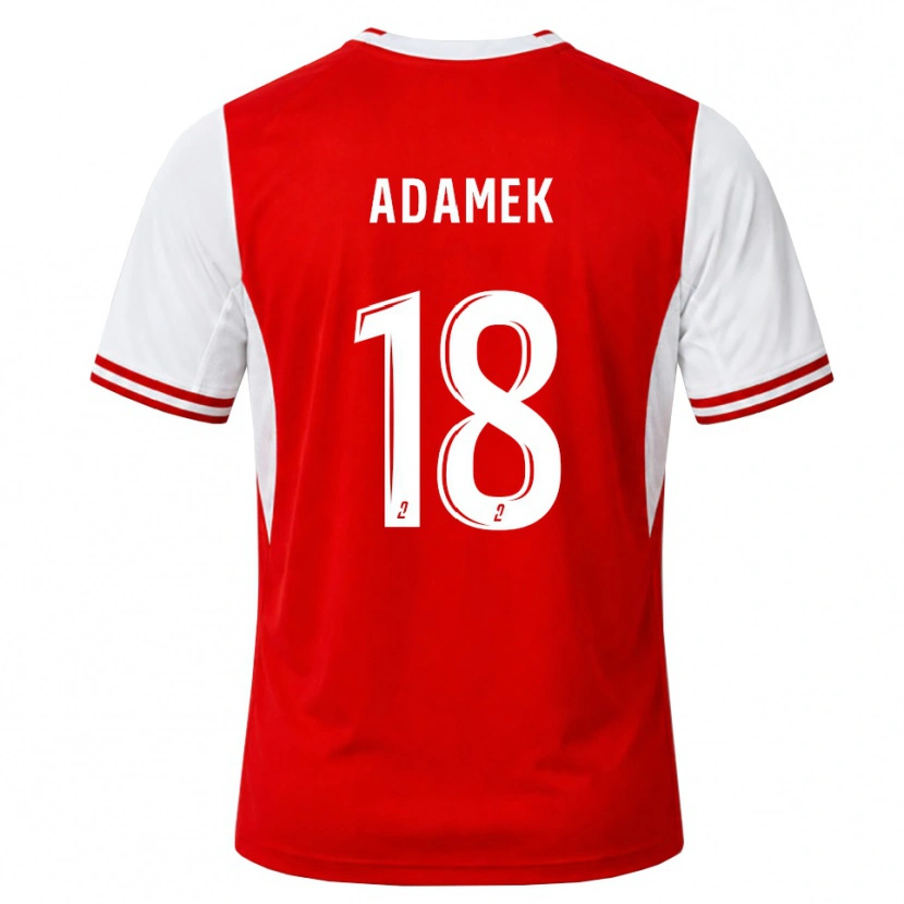 Danxen Homem Camisola Kayla Adamek #18 Vermelho Branco Principal 2026/27 Camisa
