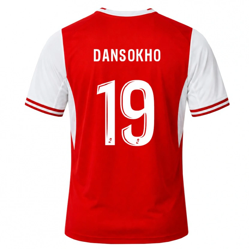 Danxen Homem Camisola Ansoumana Dansokho #19 Vermelho Branco Principal 2026/27 Camisa