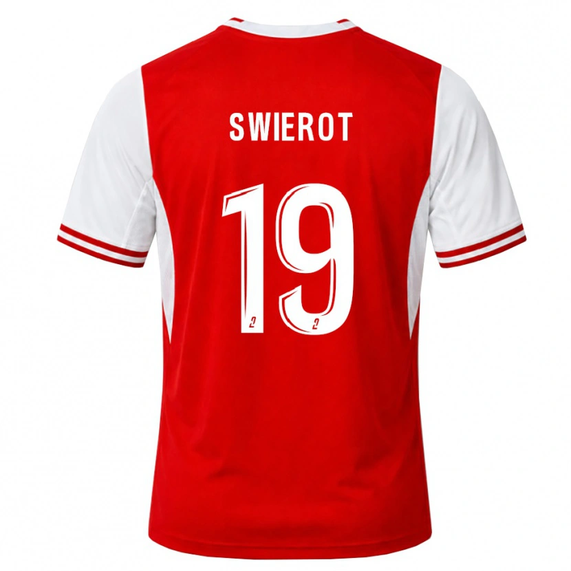 Danxen Homem Camisola Julie Swierot #19 Vermelho Branco Principal 2026/27 Camisa